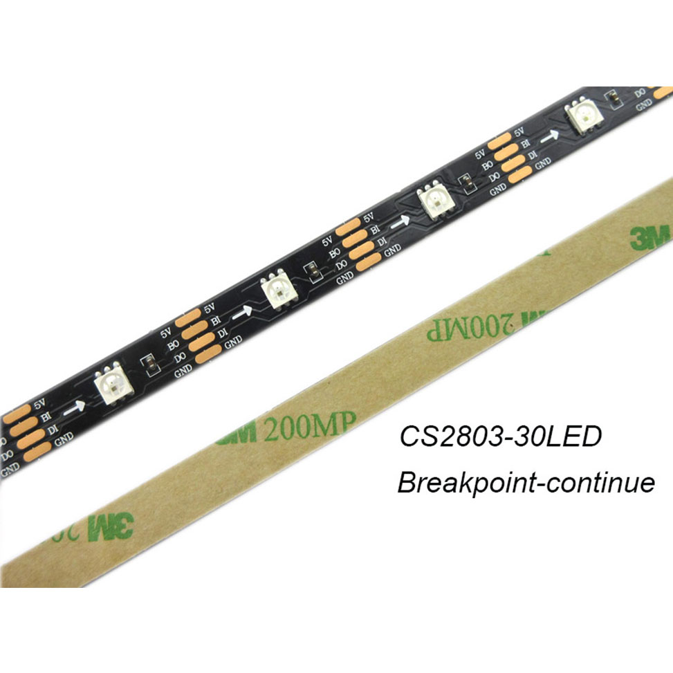 CS2803 Individually Addressable RGB Light Strips, 5050 LED, Upgraded WS2812B CS2803 Individually Addressable RGB Light Strips, 5050 LED, Upgraded WS2812B